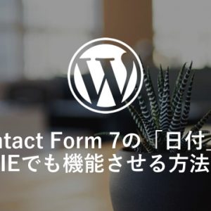 Contact Form 7の「日付」のカレンダー選択をIEでも機能させる方法