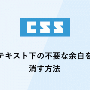 テキスト下の不要な余白を消す方法