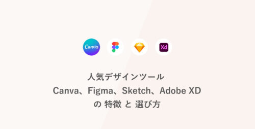 人気デザインツール Canva、Figma、Sketch、Adobe XD の特徴と選び方